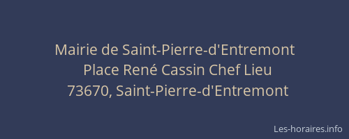 Mairie de Saint-Pierre-d'Entremont