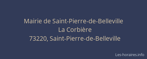 Mairie de Saint-Pierre-de-Belleville