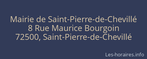 Mairie de Saint-Pierre-de-Chevillé