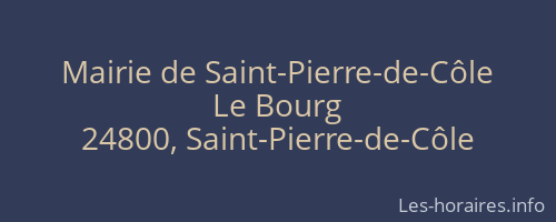 Mairie de Saint-Pierre-de-Côle