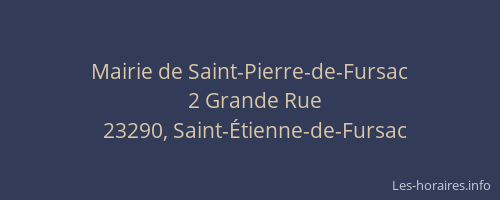 Mairie de Saint-Pierre-de-Fursac
