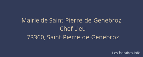 Mairie de Saint-Pierre-de-Genebroz