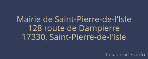Mairie de Saint-Pierre-de-l'Isle