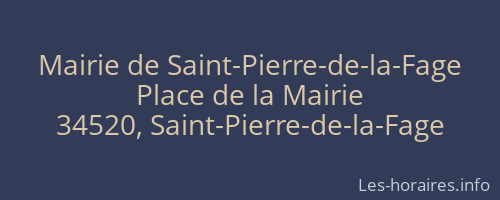 Mairie de Saint-Pierre-de-la-Fage
