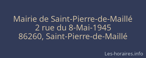 Mairie de Saint-Pierre-de-Maillé