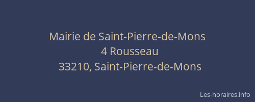 Mairie de Saint-Pierre-de-Mons