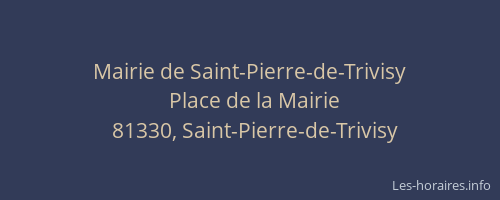 Mairie de Saint-Pierre-de-Trivisy