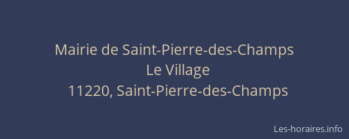 Mairie de Saint-Pierre-des-Champs