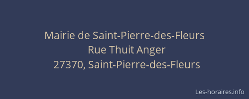 Mairie de Saint-Pierre-des-Fleurs