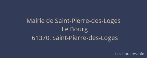 Mairie de Saint-Pierre-des-Loges