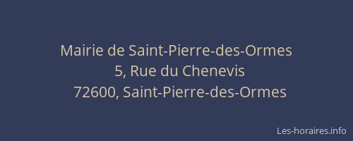 Mairie de Saint-Pierre-des-Ormes