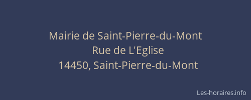 Mairie de Saint-Pierre-du-Mont