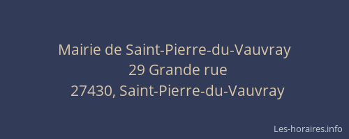 Mairie de Saint-Pierre-du-Vauvray