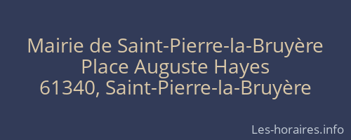 Mairie de Saint-Pierre-la-Bruyère