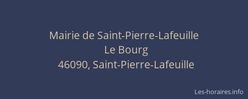Mairie de Saint-Pierre-Lafeuille