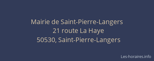 Mairie de Saint-Pierre-Langers
