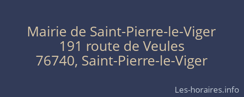 Mairie de Saint-Pierre-le-Viger