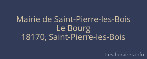 Mairie de Saint-Pierre-les-Bois
