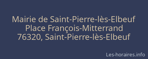 Mairie de Saint-Pierre-lès-Elbeuf