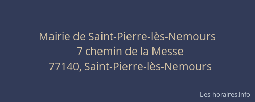 Mairie de Saint-Pierre-lès-Nemours