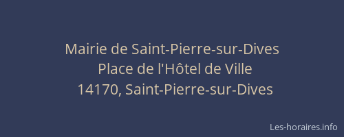 Mairie de Saint-Pierre-sur-Dives