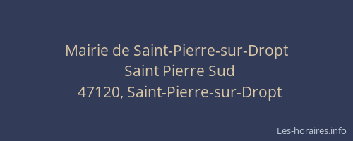 Mairie de Saint-Pierre-sur-Dropt