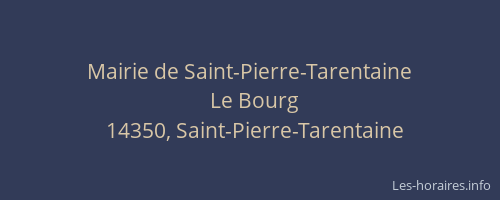 Mairie de Saint-Pierre-Tarentaine