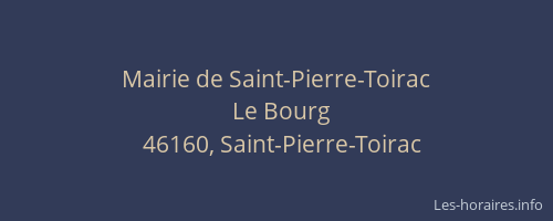 Mairie de Saint-Pierre-Toirac