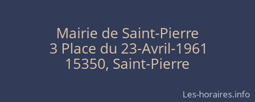 Mairie de Saint-Pierre