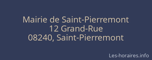 Mairie de Saint-Pierremont