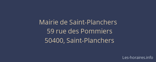 Mairie de Saint-Planchers