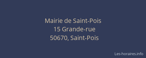 Mairie de Saint-Pois