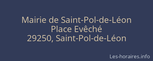 Mairie de Saint-Pol-de-Léon