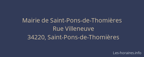 Mairie de Saint-Pons-de-Thomières