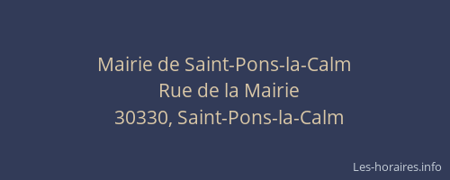 Mairie de Saint-Pons-la-Calm