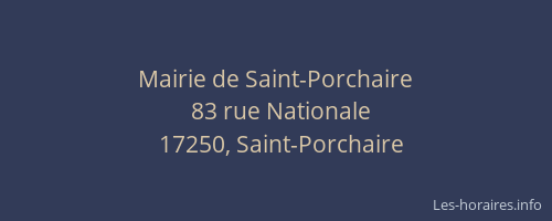 Mairie de Saint-Porchaire