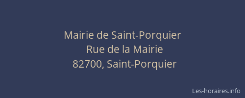 Mairie de Saint-Porquier