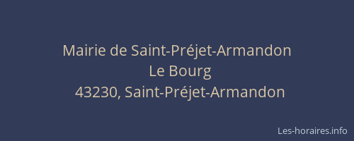 Mairie de Saint-Pr&eacute;jet-Armandon