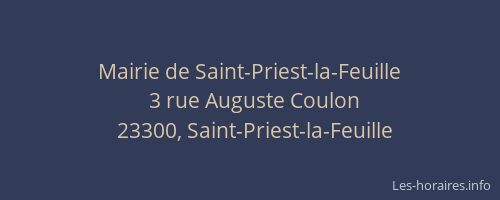 Mairie de Saint-Priest-la-Feuille