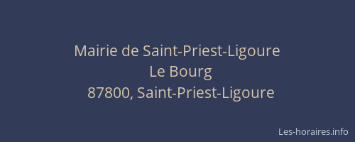 Mairie de Saint-Priest-Ligoure