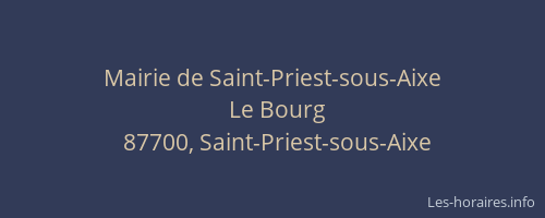 Mairie de Saint-Priest-sous-Aixe