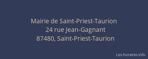 Mairie de Saint-Priest-Taurion
