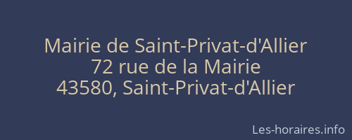 Mairie de Saint-Privat-d'Allier