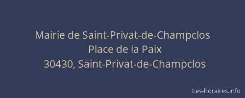 Mairie de Saint-Privat-de-Champclos