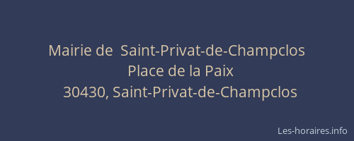 Mairie de  Saint-Privat-de-Champclos
