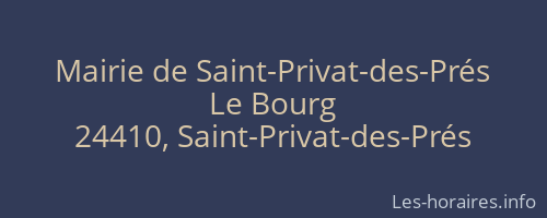 Mairie de Saint-Privat-des-Prés