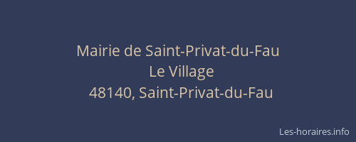 Mairie de Saint-Privat-du-Fau