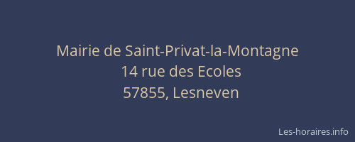 Mairie de Saint-Privat-la-Montagne