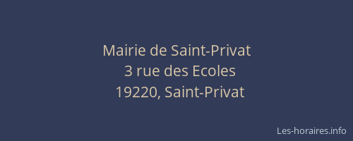 Mairie de Saint-Privat