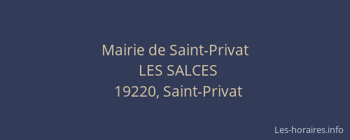 Mairie de Saint-Privat